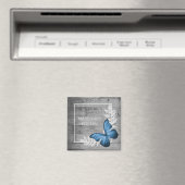 Papillon bleu Magnet rustique (In Situ (Lave-vaisselle))