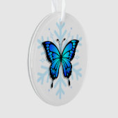 Papillon bleu Message personnel Garde de Noël (devant)