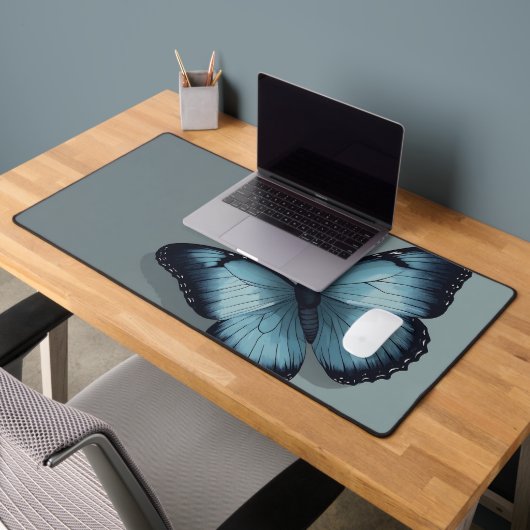 Papillon bleu Mousepad gracieux et élégant (Bureau 2)