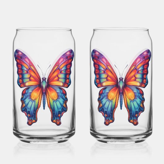 Papillon Bleu Orange Ailes (Recto)