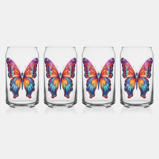 Papillon Bleu Orange Ailes (Recto)