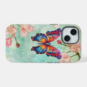 Papillon Bleu Orange Ailes (Verso Horizontal)