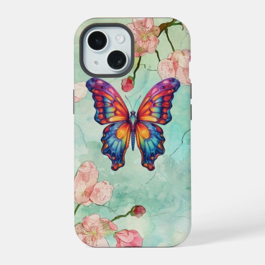 Papillon Bleu Orange Ailes (Verso)