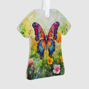 Papillon Bleu Orange ailes