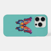 Papillon Bleu Orange Ailes (Verso Horizontal)