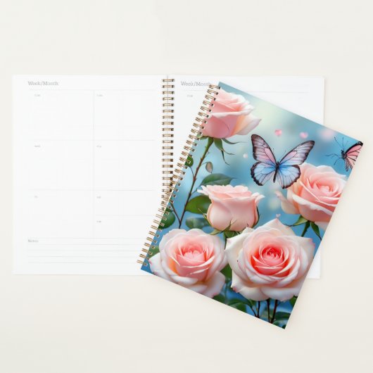Papillon bleu rose doux (Devant avec enveloppe)
