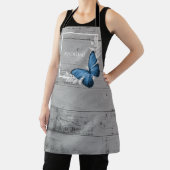 Papillon bleu Rustique Tablier personnalisé (Insitu)