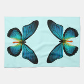 Papillon bleu serviette de cuisine (Horizontal)