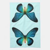 Papillon bleu serviette de cuisine (Vertical)