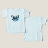 papillon bleu simple et élégant T-shirt bébé (Design Recto & Verso)