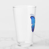 Papillon bleu verre de 16 oz (Droite)