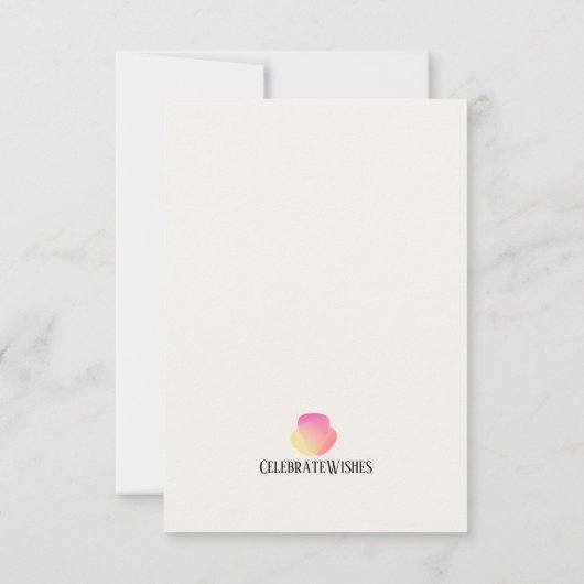 Papillon Bliss carte d'anniversaire (Dos)