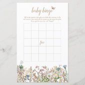 Papillon Boho Baby Bingo Carte de jeu (Devant)