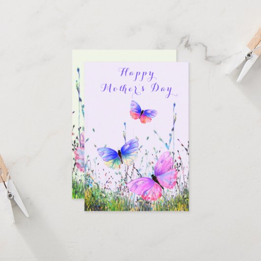 Papillon Bonne carte mère (Devant/Arrière en situation)