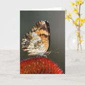 Papillon, carte (Fleur jaune)