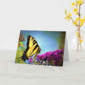Papillon, carte (Fleur jaune)