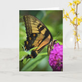 Papillon, carte (Fleur jaune)