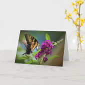 Papillon, carte (Fleur jaune)