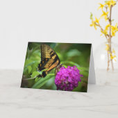Papillon, carte (Fleur jaune)
