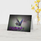 Papillon, carte (Fleur jaune)