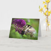 Papillon, carte (Fleur jaune)