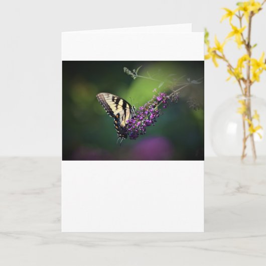 Papillon, carte (Fleur jaune)