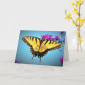Papillon, carte (Fleur jaune)