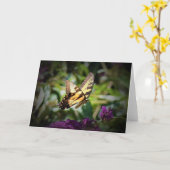 Papillon, carte (Fleur jaune)