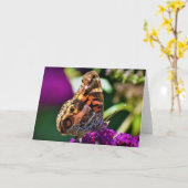 Papillon, carte (Fleur jaune)