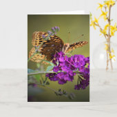 Papillon, carte (Fleur jaune)