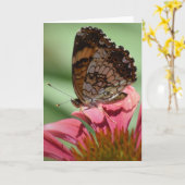 Papillon, carte (Fleur jaune)