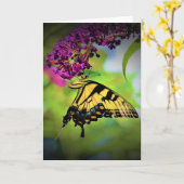 Papillon, carte (Fleur jaune)