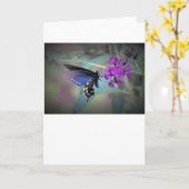 Papillon, carte (Fleur jaune)