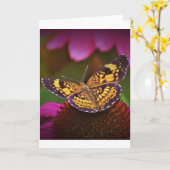 Papillon, carte (Fleur jaune)