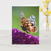 Papillon, carte (Fleur jaune)