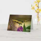 Papillon, carte (Fleur jaune)