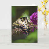 Papillon, carte (Fleur jaune)