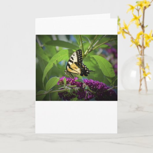 Papillon, carte (Fleur jaune)