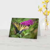 Papillon, carte (Fleur jaune)