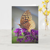 Papillon, carte (Fleur jaune)