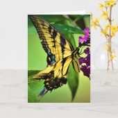 Papillon, carte (Fleur jaune)