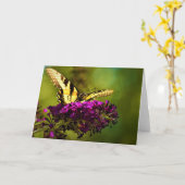 Papillon, carte (Fleur jaune)