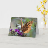 Papillon, carte (Fleur jaune)