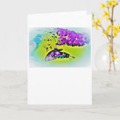 Papillon, carte (Fleur jaune)