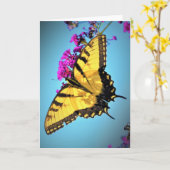 Papillon, carte (Fleur jaune)