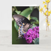 Papillon, carte (Fleur jaune)