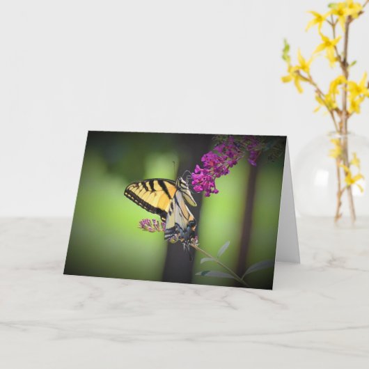 Papillon, carte (Fleur jaune)