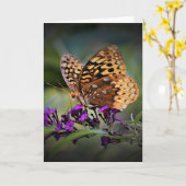 Papillon, carte (Fleur jaune)