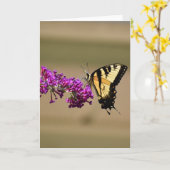 Papillon, carte (Fleur jaune)