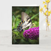 Papillon, carte (Fleur jaune)